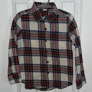 GAP Kids Plaid Button-Down Shirt - Red, Blue, White